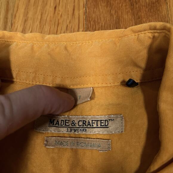 Levis Made & Crafted Sz 1 Small Rockabilly Embroidered Bird Snap Button Shirt - Picture 4 of 11